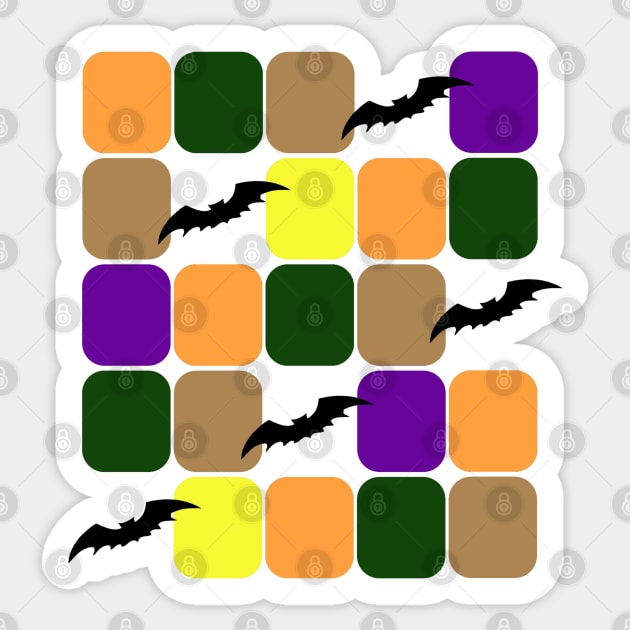 Patchwork Bats Sticker by HolidayBug